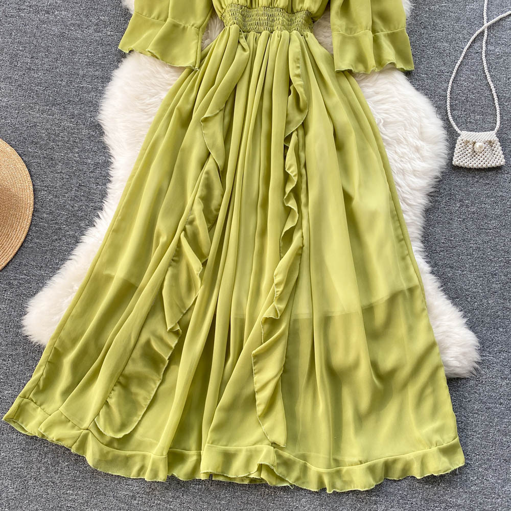 sd-18609 dress-dark green